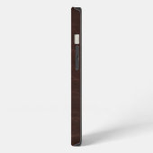 ダークブラウンの革 iPhoneケース (左側面)