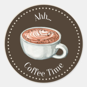 ダークブラウンコーヒーシール ラウンドシール