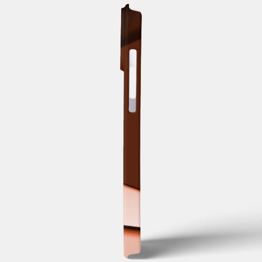 ダークブラウンシートの下のベージュトラペーズ長方形 Case-Mate iPhoneケース (裏面 / 左)