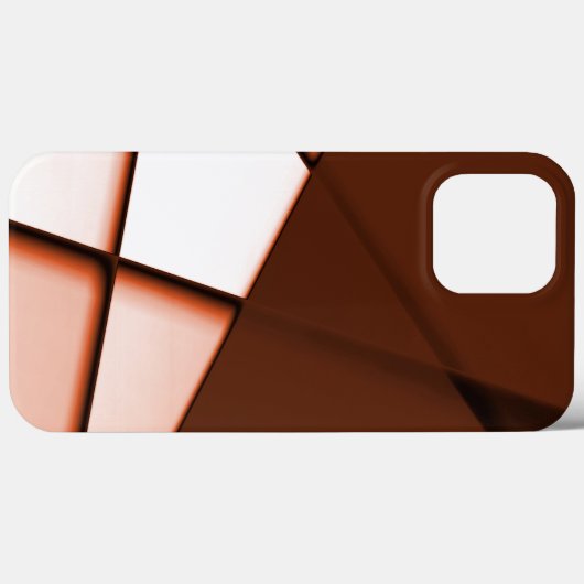 ダークブラウンシートの下のベージュトラペーズ長方形 Case-Mate iPhoneケース (裏面 (横))