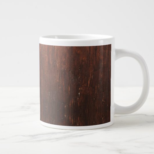 ダークブラウンフェイクウッド ジャンボコーヒーマグカップ (右)