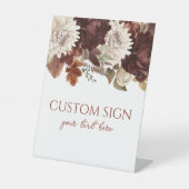 ダークブラウンブルゴーニュフローラカスタムパーティー 台座サイン (正面)