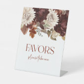 ダークブラウンブルゴーニュフローラ党の好意サイン 台座サイン (正面)