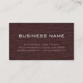 ダークブラウンプロフェッショナルモダン名刺 名刺 (裏面)