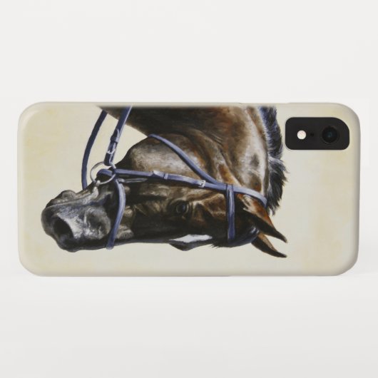 ダークブラウンベイトレークナードレスセージホース Case-Mate iPhoneケース (裏面(横))