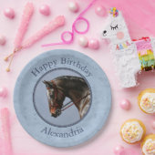 ダークブラウンベイワルムブロードドレッセージホース ペーパープレート (パーティー)