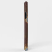 ダークブラウンベージュグレーブルーヘードマーブルアート Case-Mate iPhoneケース (裏面/右)