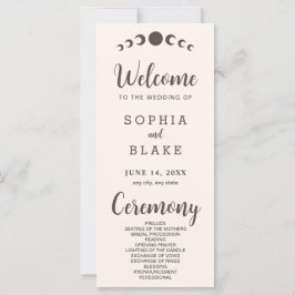 ダークブラウンムーンフェイズシーシェル結婚式 プログラム