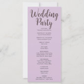 ダークブラウンムーンフェイズパープル結婚式 プログラム (裏面)