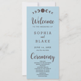 ダークブラウンムーンフェイズブルー結婚式 プログラム