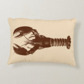 ダークブラウンロブスターオンライトベージュ アクセントクッション (裏面)