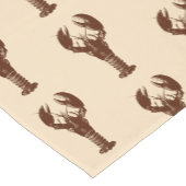 ダークブラウンロブスターオンライトベージュ ショートテーブルランナー (コーナー)