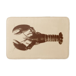 ダークブラウンロブスターオンライトベージュ バスマット