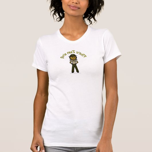 ダークブラウン保安官ガール Tシャツ (正面)