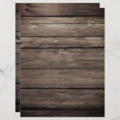 ダークブラウン再生バーンドボードスクラップブック紙 (正面/裏面)