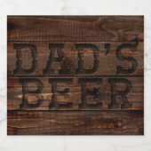 ダークブラウン彫刻ウッドパパズビール ビールラベル (シングルラベル)