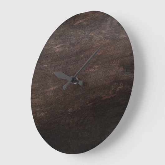 ダークブラウン木材アクリル壁時計 ラージ壁時計 (傾斜)