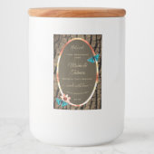 ダークブラウン木穀物製品ラベル蝶 フードラベル (正面)