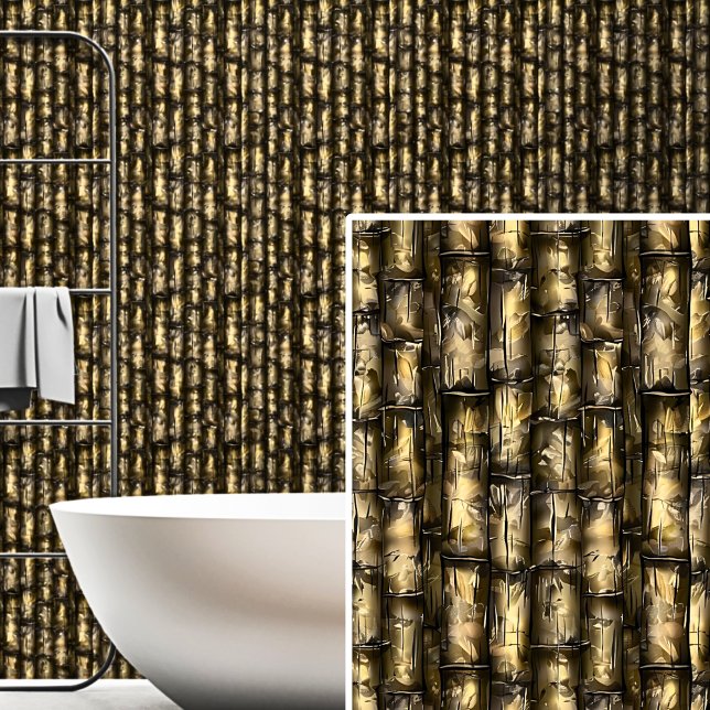 ダークブラウン竹壁フェンス 壁紙 (クリエイターアップロード済み)