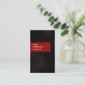 ダークブラウン赤の魅力的な魅力的名刺 名刺 (スタンド正面)