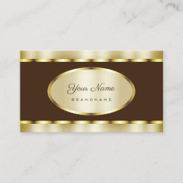 ダークブラウン金ゴールドによる贅沢なプロフェッショナル 名刺