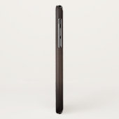 ダークブラウン金属背景 – モノグラム Case-Mate iPhoneケース (裏面/左)