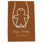 ダークブラウン965324ジンジャーブレッドマン ミディアムペーパーバッグ (正面)