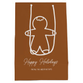 ダークブラウン965324ジンジャーブレッドマン ミディアムペーパーバッグ (裏面)