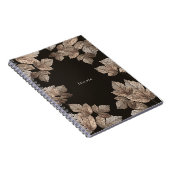 ダークブラウン&ブロンズ葉ズグ素朴ラムカスタム ノートブック (右側)