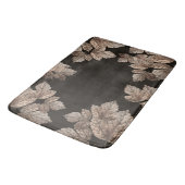 ダークブラウン&ブロンズ葉ズ素朴秋グラム バスマット (アングル)