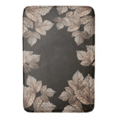 ダークブラウン&ブロンズ葉ズ素朴秋グラム バスマット (正面縦)