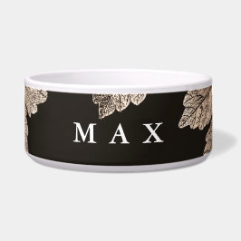 ダークブラウン&ブロンズ葉ズ素朴秋グラム ボウル