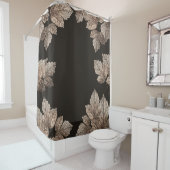 ダークブラウン&ブロンズ離れズグ素朴ラム秋 シャワーカーテン (インサイチュ)