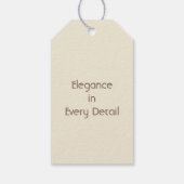 ダークブラウン マイクロ フローラル サンド ギフトタグ (裏面)