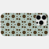 ダークブラウン マイクロ フローラル セージグリーン Case-Mate iPhoneケース (裏面 (横))