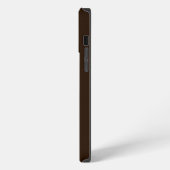 ダークブラウン モノグラムイニシャル iPhoneケース (左側面)