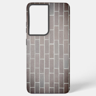ダークブラウン レンガ柄 スマホケース SAMSUNG GALAXY S21 ULTRAケース