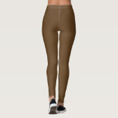 ダークブラウン 無地 レギンス (裏面)