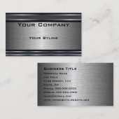 ダークブラシ仕上げシルバー名刺 名刺 (正面/裏面)