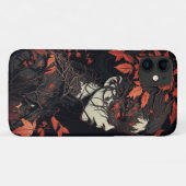 ダークブラックのオレンジ色のファイアアニメの女の子 Case-Mate iPhoneケース (裏面(横))
