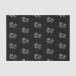 ダークブラックのゴシックスカルハロウィーンの衣装パーティー 薄葉紙