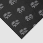 ダークブラックのゴシックスカルハロウィーンの衣装パーティー 薄葉紙 (詳細)