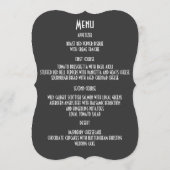 ダークブラックのスカルに結婚ゴシックのメニュー メニュー (裏面)