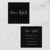 ダークブラックはっきりしたスクエアの名刺 スクエア名刺 (正面/裏面)