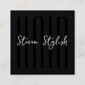 ダークブラックはっきりしたスクエアの名刺 スクエア名刺 (正面)