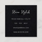 ダークブラックはっきりしたスクエアの名刺 スクエア名刺 (裏面)