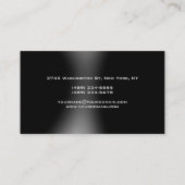 ダークブラックグレーモノグラムマネージャの名刺 名刺 (裏面)