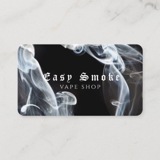 ダークブラックスモークヴァップショップ名刺 名刺 (正面)