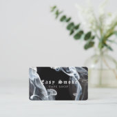 ダークブラックスモークヴァップショップ名刺 名刺 (スタンド正面)