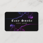 ダークブラックパープル煙Vapeショップ名刺 名刺 (正面)